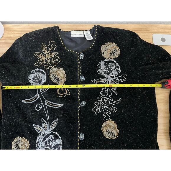 Drapers And Damons Women’s Vintage Glimmer Glitter Evening Jacket Size L Vintage - Picture 6 of 16